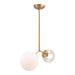 Anderson Teak Constance Modern Brass Ceiling Lamp with Glass Shades