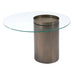 Zuo Modern Emi Luxury Coffee Glass Top Table Antique Bronze Base