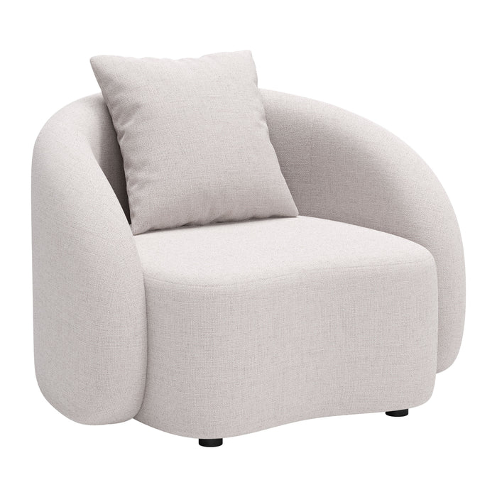 Zuo Sunny Isles Accent Chair Beige