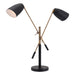 Zuo Tanner Black & Brass Adjustable Retro Modern Design Table Lamp