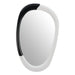 Zuo Muna Modern Oval Mirror in White & Black