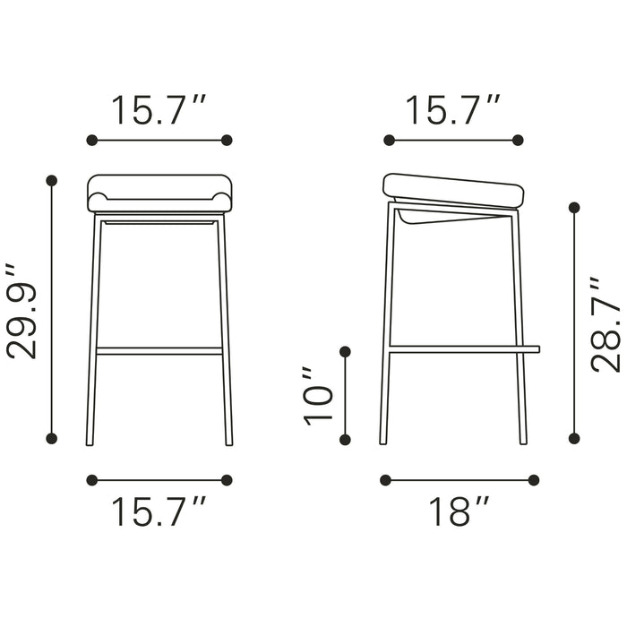 Zuo Lids Barstool Black