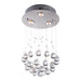 Zuo Pollow Chrome Modern Faceted Crystal Drops Ceiling Lamp