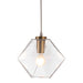 Zuo Jenny Brass Modern Boho Glam Ceiling Lamp with Geometric Shade