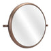 Zuo Peralta Modern Gold Painted Steel Round Wall Mirror