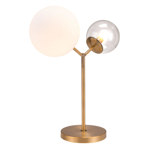 Zuo Constance Modern Frosted Glass Table Lamp Brass