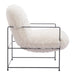 Zuo Modern Pelut White Accent Chair