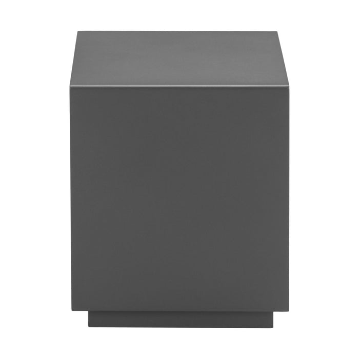 Zuo Kokos  Sleek Aluminum Charcoal Square Side Table