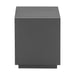 Zuo Kokos  Sleek Aluminum Charcoal Square Side Table