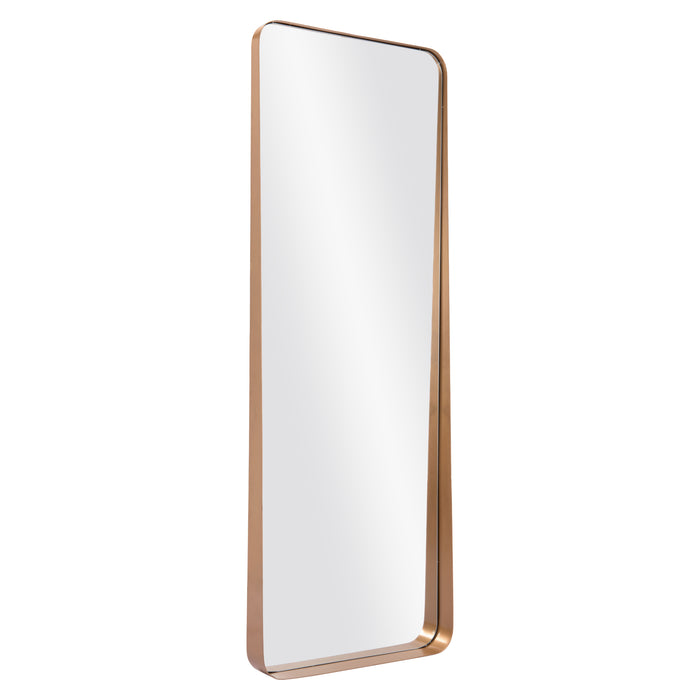 Zuo Riga Modern Gold Powder Coated Steel Floor Mirror