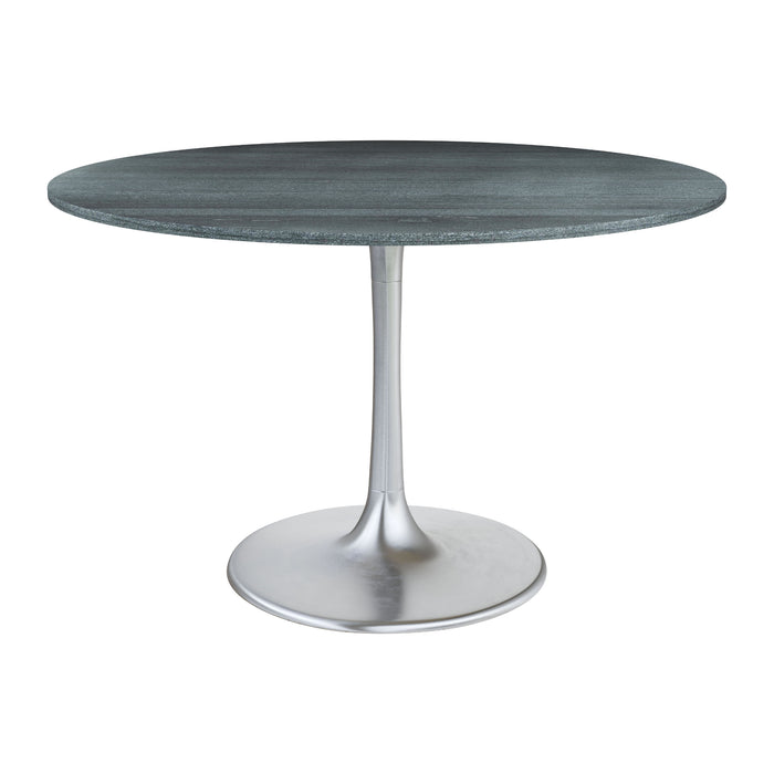 Zuo Metropolis Small  Dining Table Gray & Silver