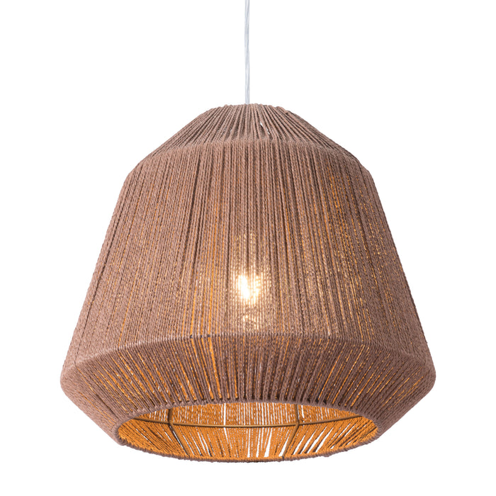 Anderson Teak Impala Ceiling Transitional Paper Rope Lamp Brown