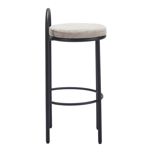 Zuo Sisal Black Barstool