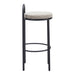 Zuo Sisal Black Barstool