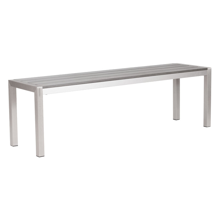 Zuo Modern Metropolitan Grey Double Bench