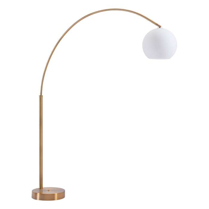 Zuo Griffith Modern Arc Elegant and Functional Floor Lamp Brass