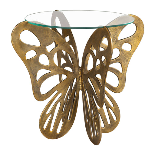 Zuo Motyl Glass Top Accent Table
