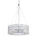 Zuo Jena Chrome Modern Ceiling Lamp with Clear Crystals