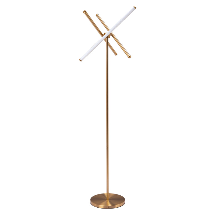 Zuo Garza Modern Minimalist Design Floor Lamp Brass