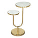 Zuo Marc White Marble Side Table