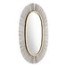 Zuo Juju Modern Powder Coated Iron Oval Black & Gold Mirror