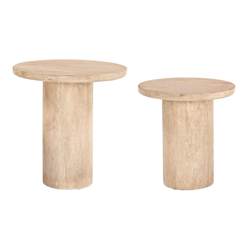 Zuo Fenith Travertine Accent Table Set