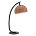 Zuo Brentwood Mid-Century Modern Arc Table Lamp Brown & Black