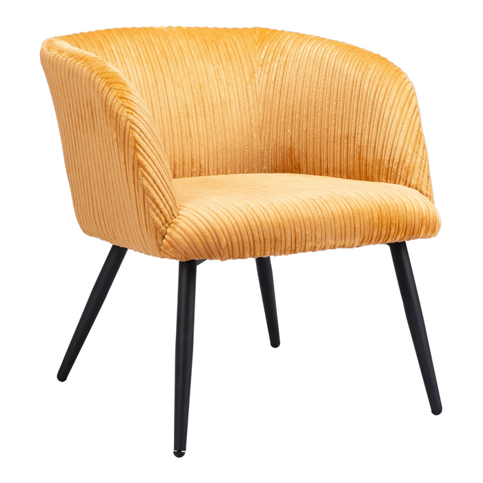 Zuo Modern Papillion Yellow Accent Chair