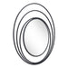 Zuo Luna Black Powder Coated Steel Round Wall Mirror