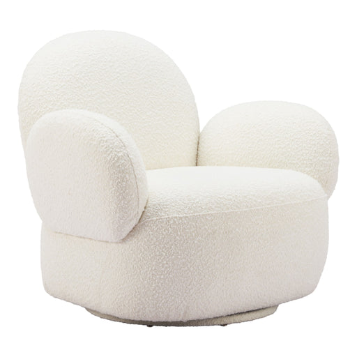 Zuo Modern Pilka White Swivel Chair