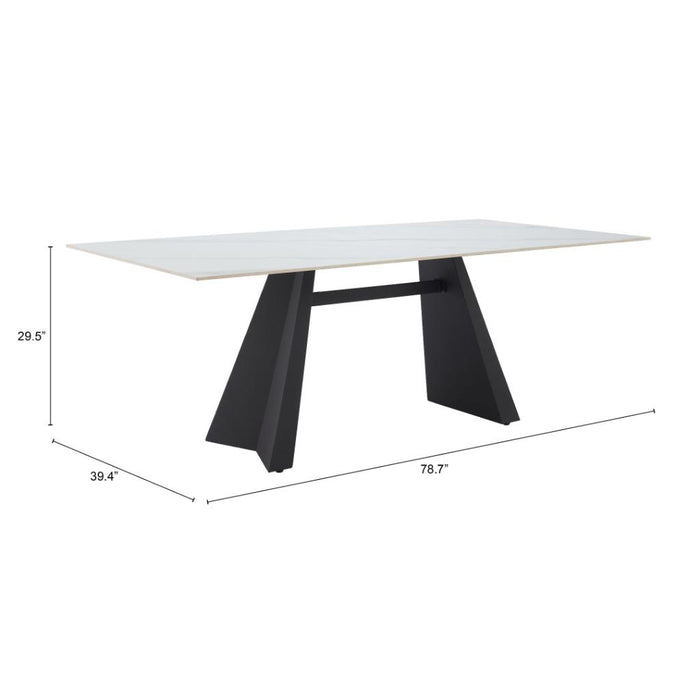 Zuo Inky White Modern Dining Table
