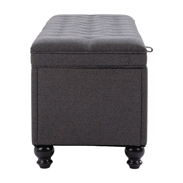 Zuo Halifax Storage Bench Gravel Gray