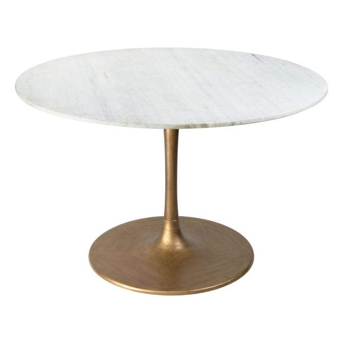 Zuo Ithaca Dining Table White & Gold