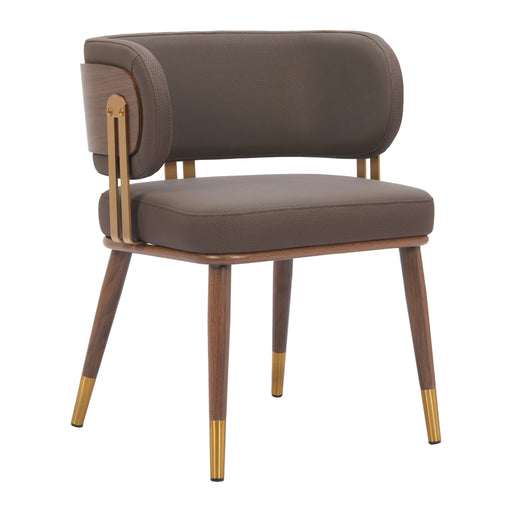 Zuo Brew Dining Chair Brown & Walnut