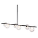 Zuo Keyoz Black Modern Ceiling Lamp with Clear Glass Shades