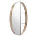 Zuo Latitude Modern Oval Shelf Antique Bronze Wall Mirror