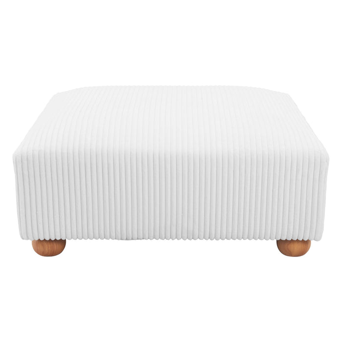 Zuo Modern Tayte White Ottoman