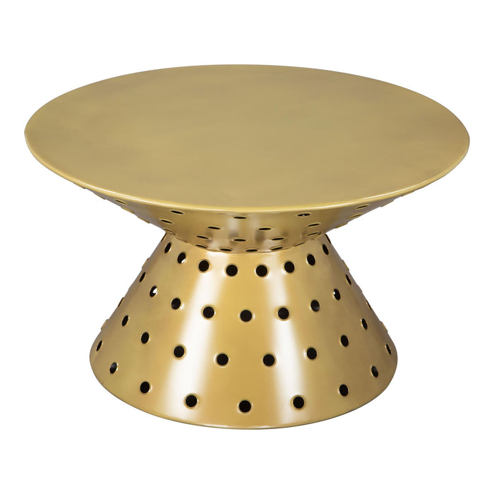 Zuo Electron Round Gold Coffee Table