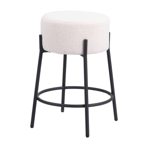 Zuo Blanche White Counter Stool