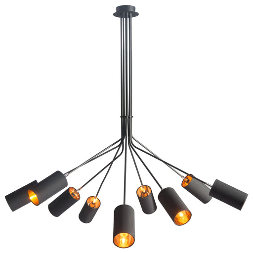 Anderson Teak Ambition Modern Black Ceiling Lamp with Gold Foil Accents