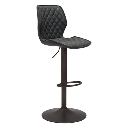 Zuo Seth Adjustable Barstool Vintage Black