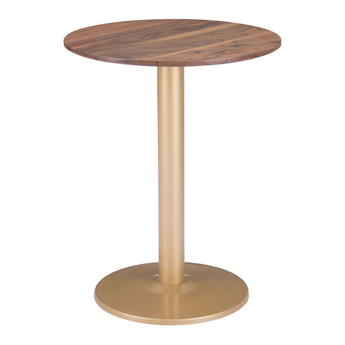 Zuo Alto Bistro Table Brown & Gold