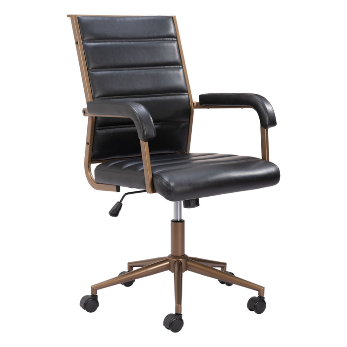 Auction Office Chair Vintage Black by Zuo