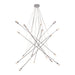 Anderson Teak Belief Modern Chrome Ceiling Lamp with Criss-Cross Design