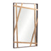 Zuo Tolix Modern Antique Gold & Black Rectangular Wall Mirror