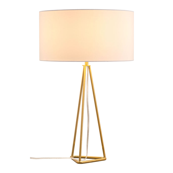 Zuo Sascha White & Brass Modern Glam Design Table Lamp