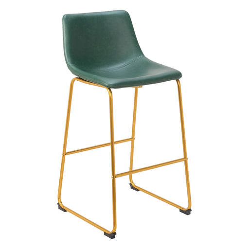 Zuo Augusta Barstool Green & Gold