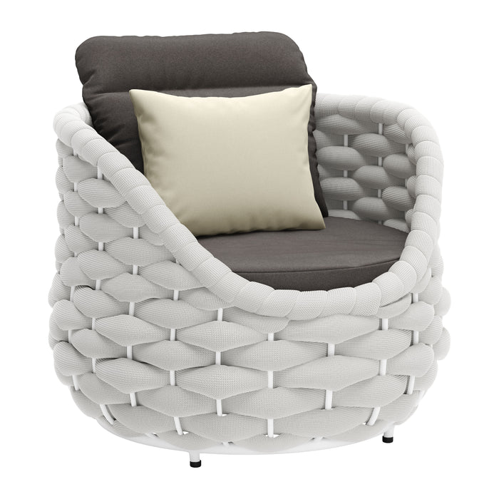 Zuo Coral Reef Loveseat and Accent Chair Outdoor Patio Set