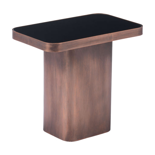 Zuo Marcos Glass Top Side Table