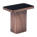 Zuo Marcos Glass Top Side Table
